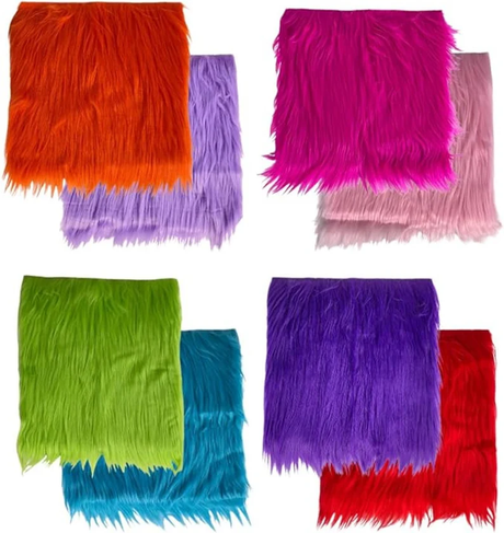 Faux Fur Fabric Squares 10x10 Inches