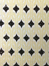 Retro Geometric Print Stretch Polyester Spandex Fabric - Silver Holographic Faux Sequins, 58" To 60" Width
