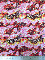 Bubble Swirl Pattern Polyester Spandex Fabric - Silver Holographic Faux Sequins, 58"-60" Width