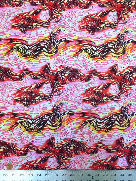 Bubble Swirl Pattern Polyester Spandex Fabric - Silver Holographic Faux Sequins, 58"-60" Width