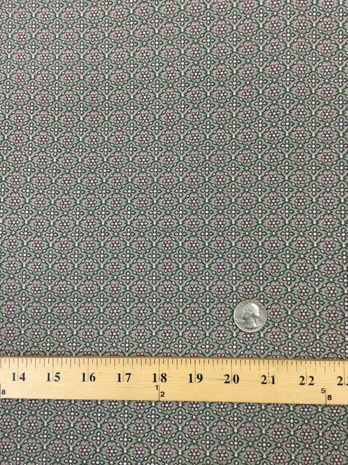 Rayon Challis Light Green Floral