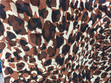 Rayon Challis Camouflage Brown Off White