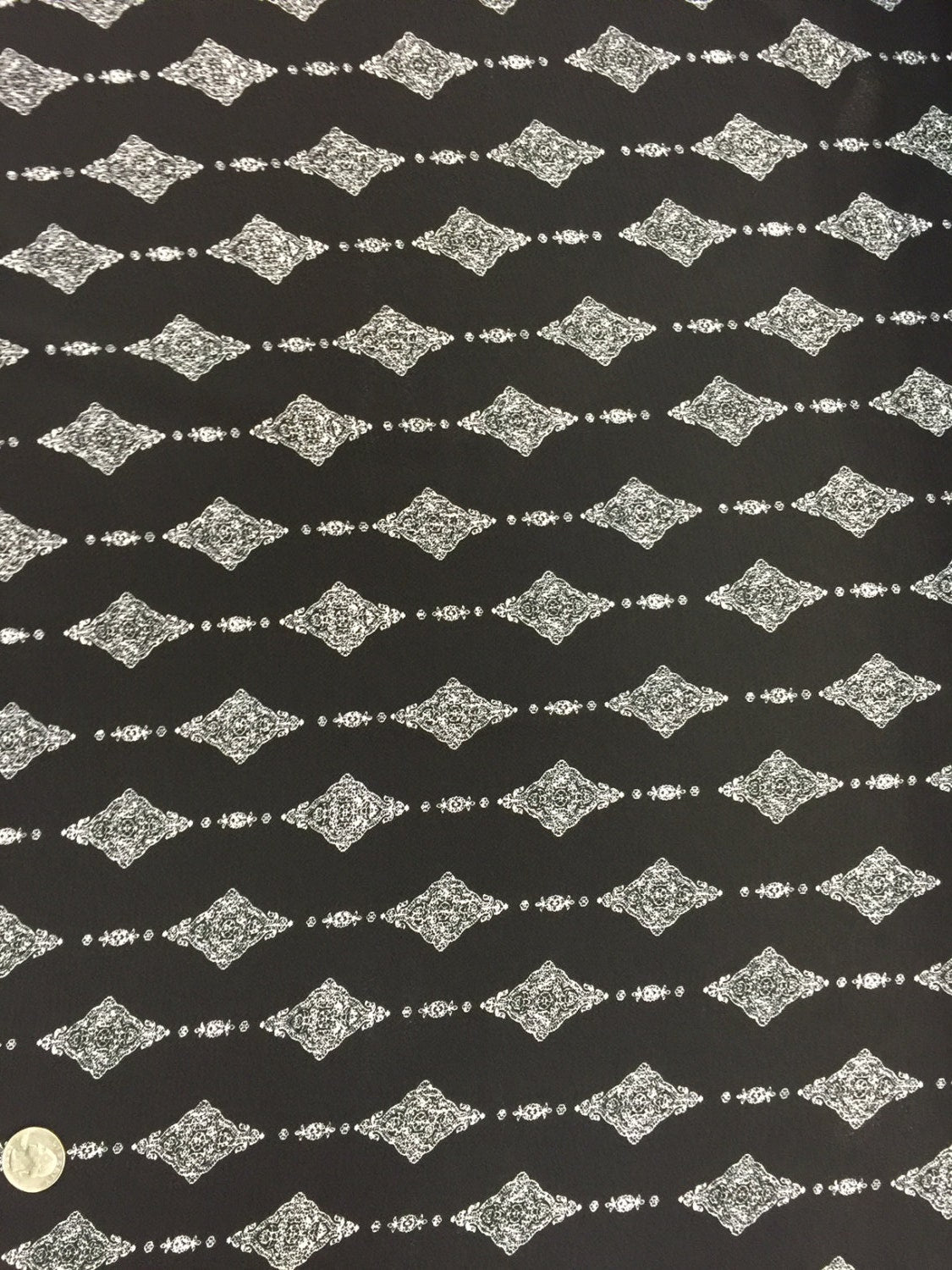 Stretch Crepe Black White