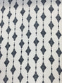 Polyester Spandex Crepe Fabric in White Navy
