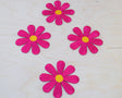 Iron-On Daisy Patch Fuchsia 3 Inch