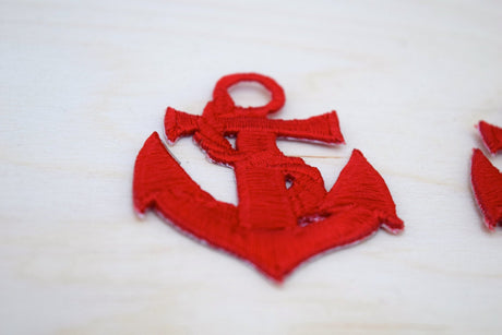 Anchor Patch Red Iron-On 2 Inch