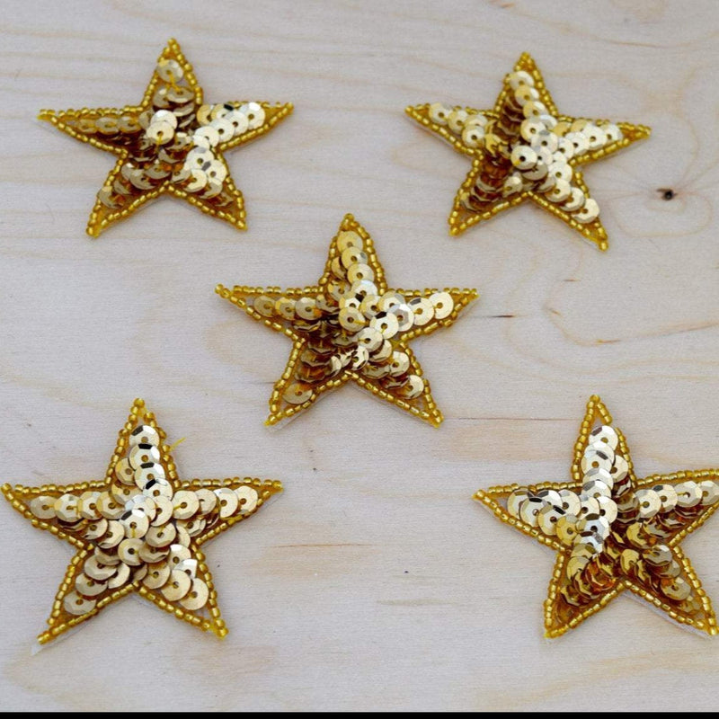 Star Patch Iron-On Sequin Beaded