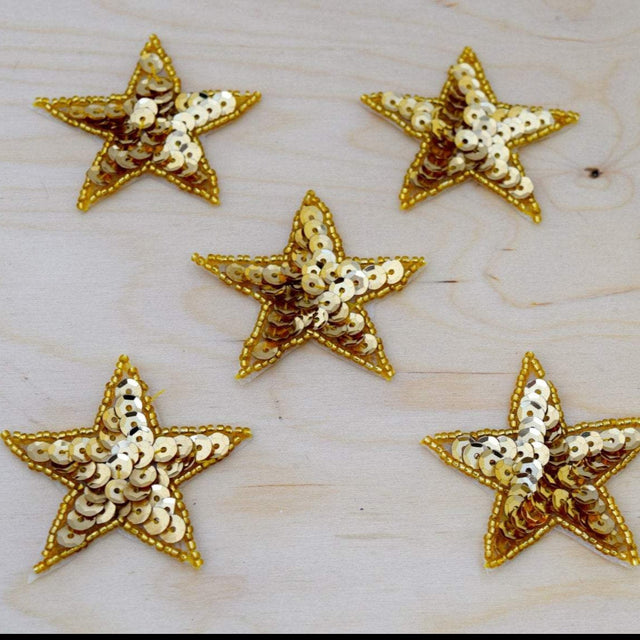 Star Patch Iron-On Sequin Beaded