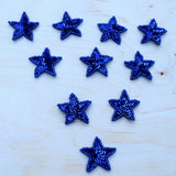 Star Patch Royal Blue Sequins Beading