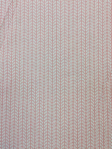 Cotton Heart Print Fabric Red