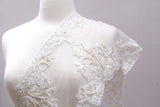 Beaded Lace Trim White Ivory 9 Inch