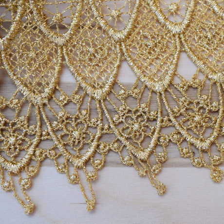 Gold Venice Lace Trim 4.5 Inch