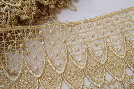 Gold Venice Lace Trim 4.5 Inch