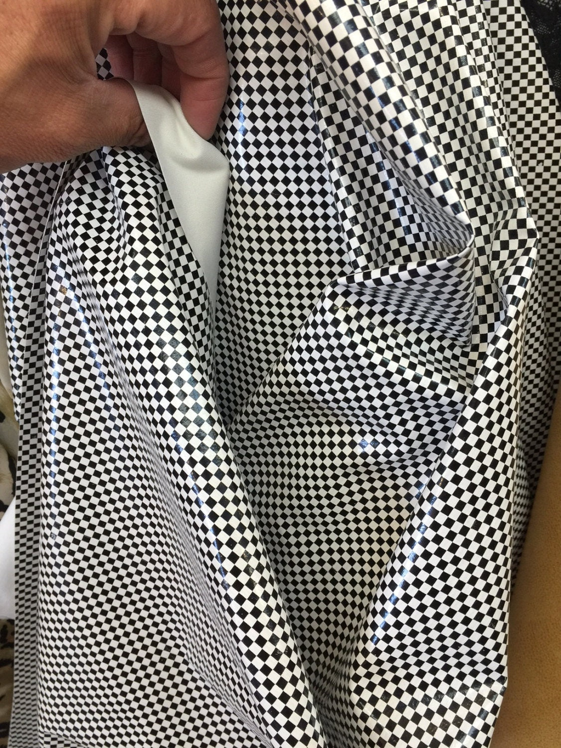 Black and White Gingham Vinyl