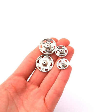 Sew-On Snap Metal Buttons Black Nickel