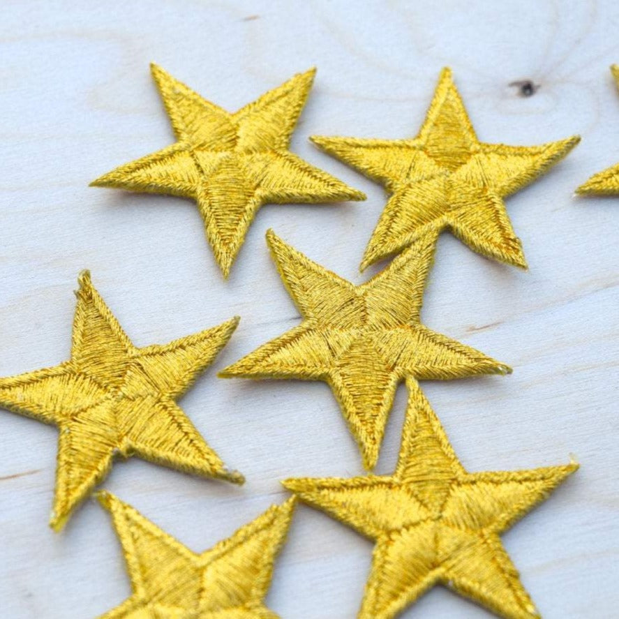 Star Patch Gold Embroidery Iron-On