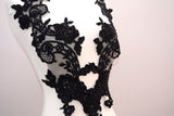 Beaded Applique Black Pair