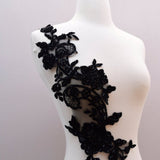 Beaded Applique Black Pair