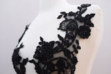 Beaded Applique Black Pair