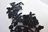 Beaded Applique Black Pair
