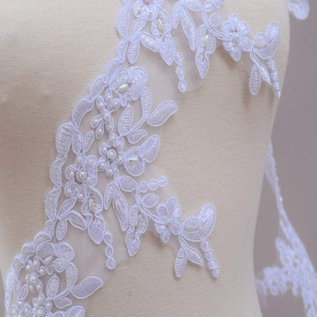 Beaded Bridal Lace Trim 5 Inch