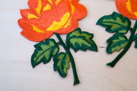 Flower Applique Iron-On Patch Set