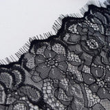 French Chantilly Lace Trim Black