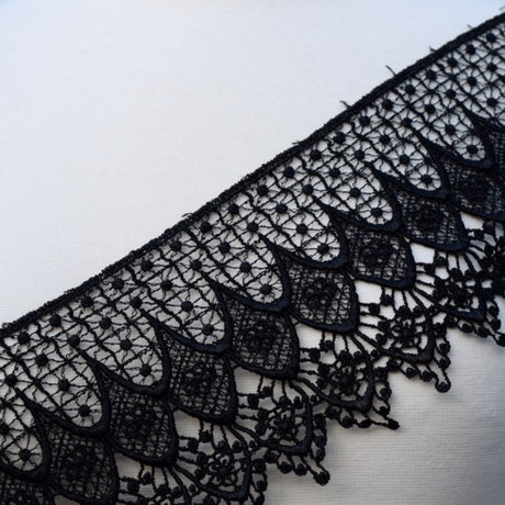 Venice Lace Trim Black 4.5 Inch