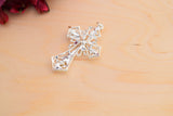 Rhinestone Cross Charm Gold Silver