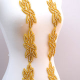 Gold Rhinestone Iron-On Applique