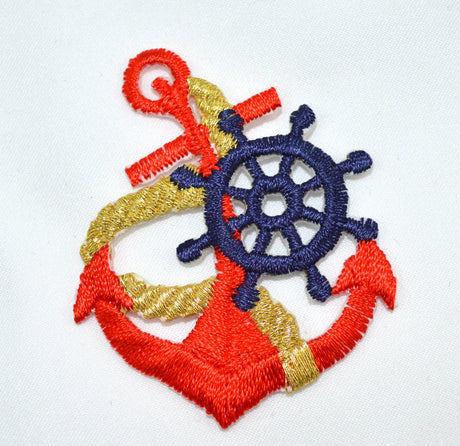 Anchor Patch Red Embroidered Iron-On