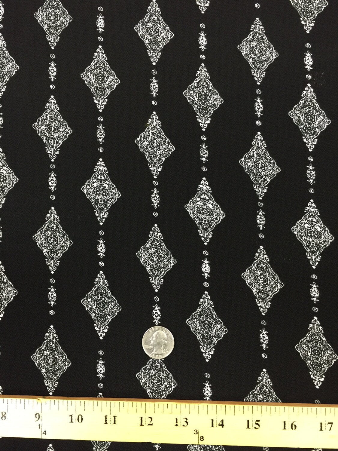 Stretch Crepe Black White
