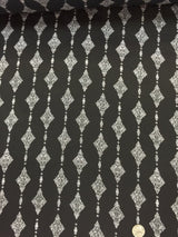 Stretch Crepe Black White