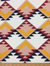 Stretch Crepe Navy Burgundy