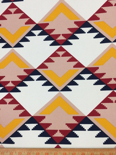 Stretch Crepe Navy Burgundy