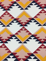 Stretch Crepe Navy Burgundy
