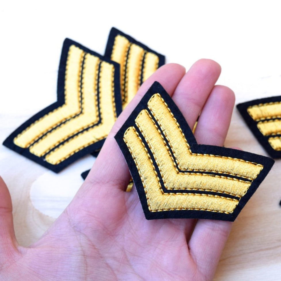 Iron-On Metallic Embroidery Patch
