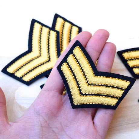 Iron-On Metallic Embroidery Patch