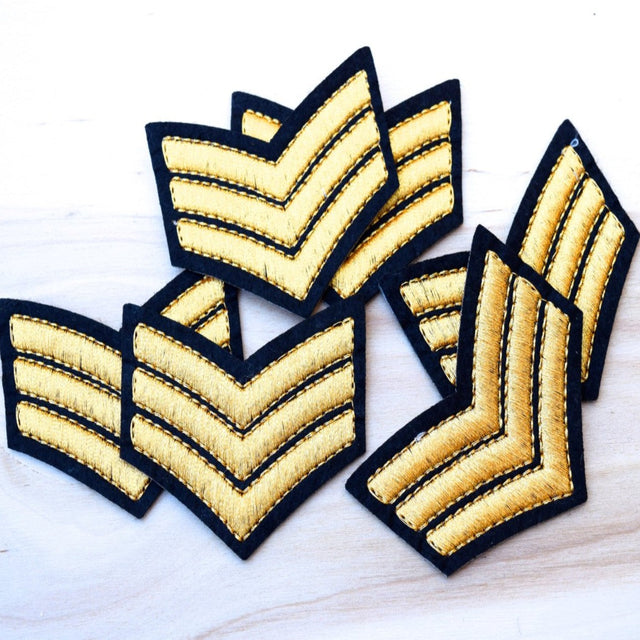 Iron-On Metallic Embroidery Patch