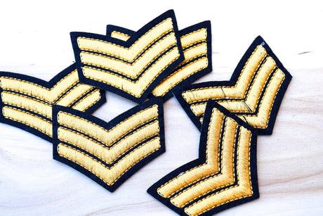 Iron-On Metallic Embroidery Patch