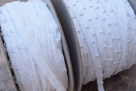 Hook and Eye Tape White Cotton