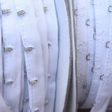 Hook and Eye Tape White Silver