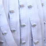 Hook and Eye Tape White Silver