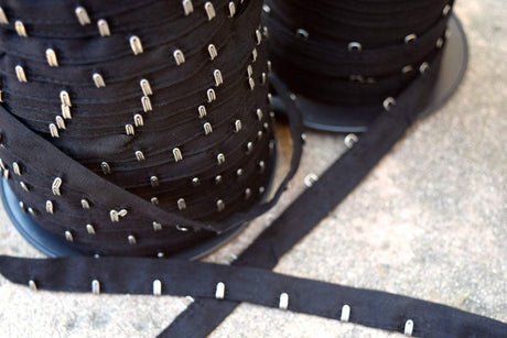 Hook and Eye Tape Black Silver