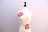 Flower Applique Iron-On Red Pink