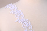 Bridal Beaded Lace Trim White 1.5"