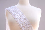 Bridal Lace Trim White Embroidery Flower Chiffon