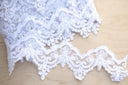 Beaded Bridal Lace Trim 2.5" White Ivory