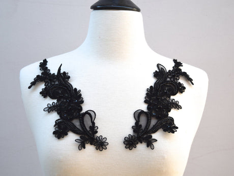 Beaded Sequin Lace Applique