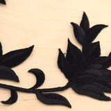Black Flower Patch Applique